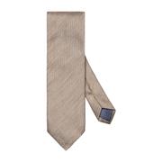 Solid silk linen tie