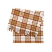Checked wool scarf